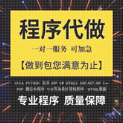 计算机程序编程JAVA专业JSP网站系统VUE定制小程序C#开发安卓