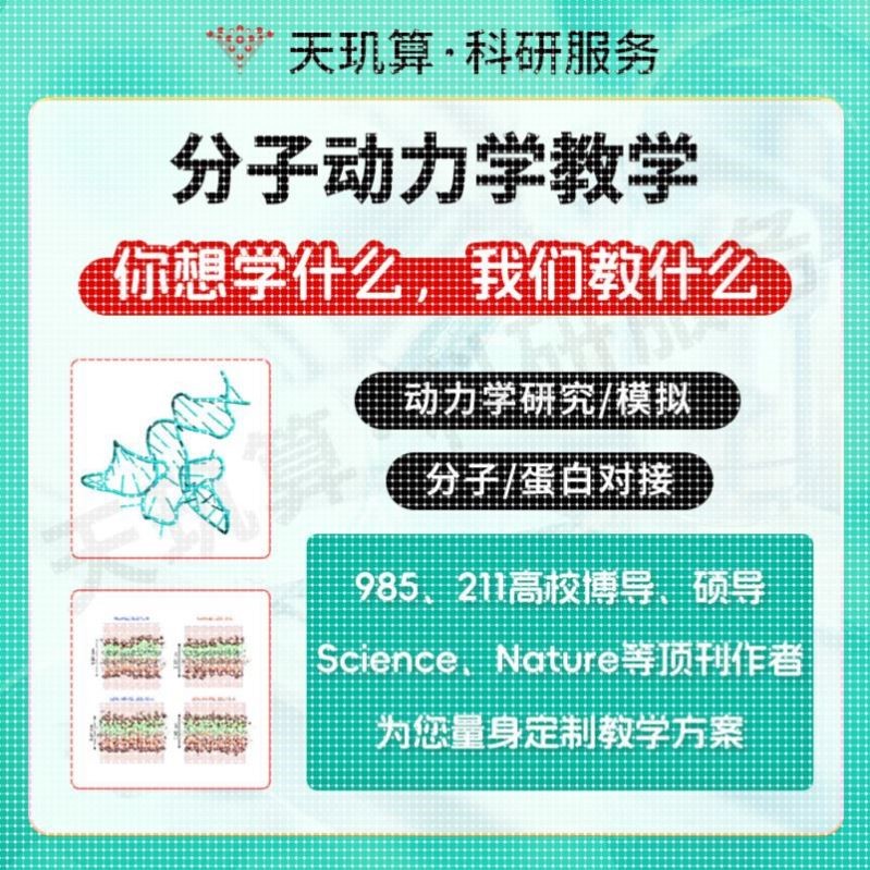 分子动力学模拟教学 LAMMPS教程 Gromacs培训课程 MS软件分子对接