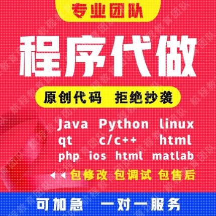 Python代编程Java代码数据分析编写c++算法程序R接单c#设计代做qt