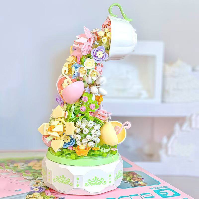 纽恩斯积木花八音盒颜茶语