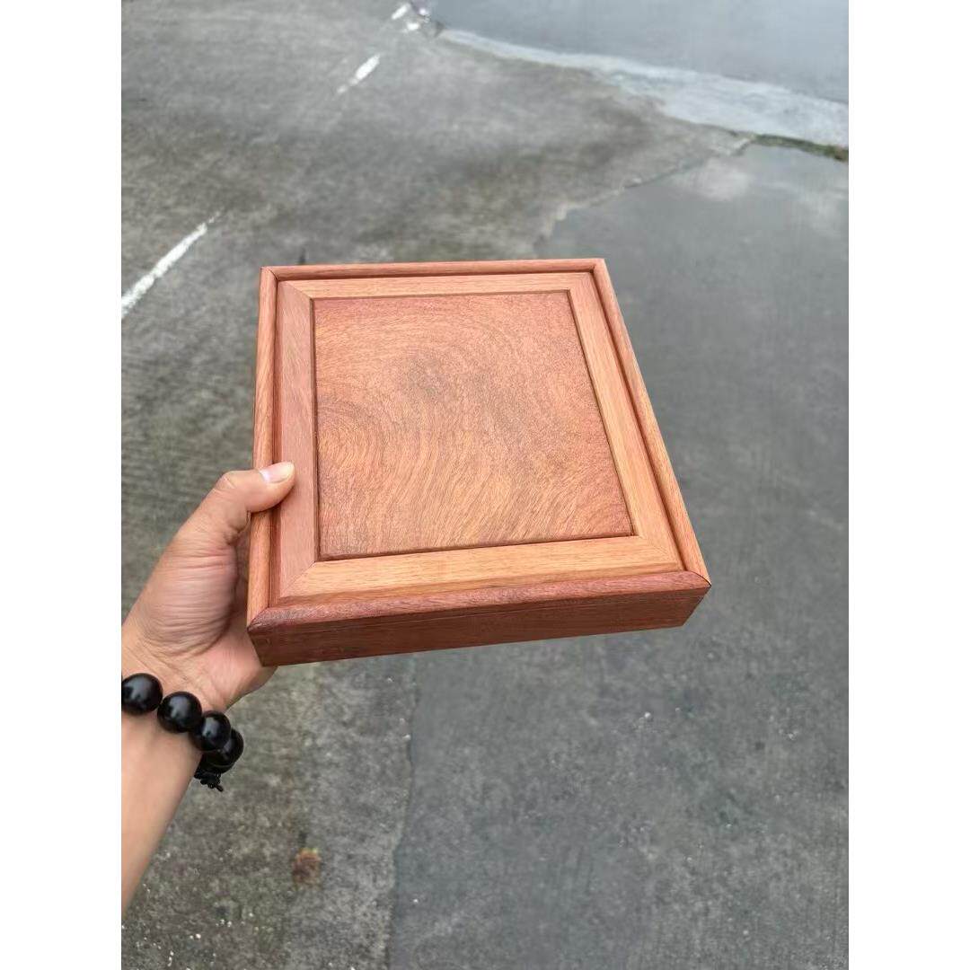 缅甸花梨木普洱茶收纳盒红木开茶盘茶饼分茶盘实木撬茶盘拆茶