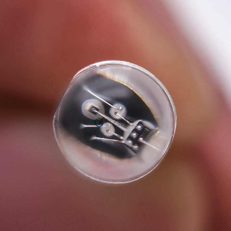 f5七彩慢闪5mmRGB两脚短脚透明短脚直插件led灯珠发光二极管