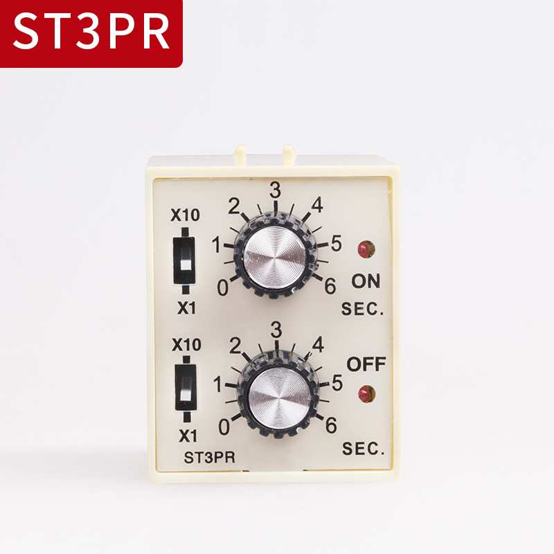 双调无限循环延时时间继电器ST3PR双控两循环220V 24V 12V 30突贸