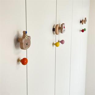 小熊柜门把手儿童房装饰布置抽屉免打孔手柄Cornetto巴胺衣柜门把