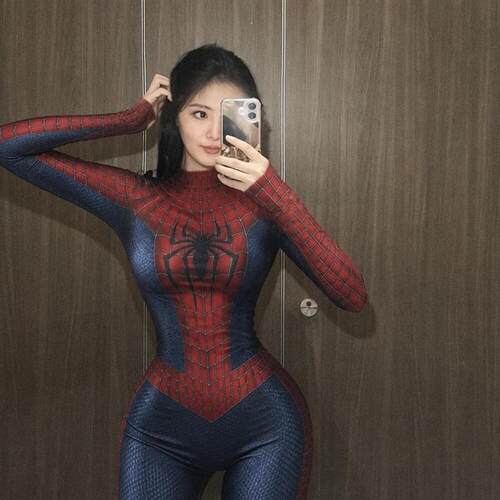 蜘蛛侠紧身衣女生修身显身材cosplay连体衣动漫角色扮演性感风格