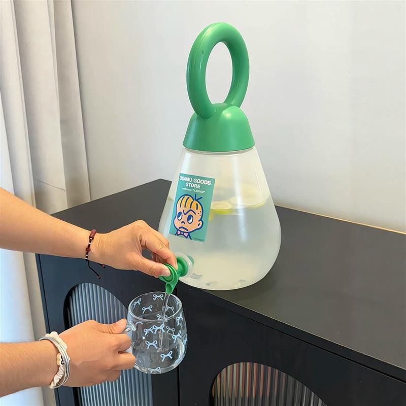 透明冷水壶带龙头大容量储水罐办公室户外露营凉茶耐高温冷暖两用