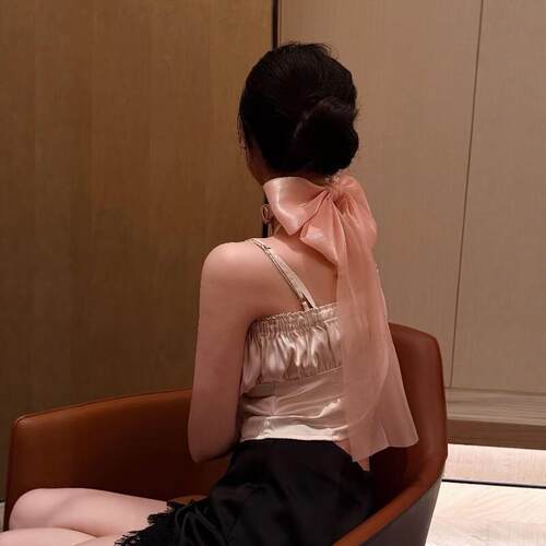 蝴蝶结项圈装饰2026新款创意甜酷风项链配饰飘带领结装饰520礼物