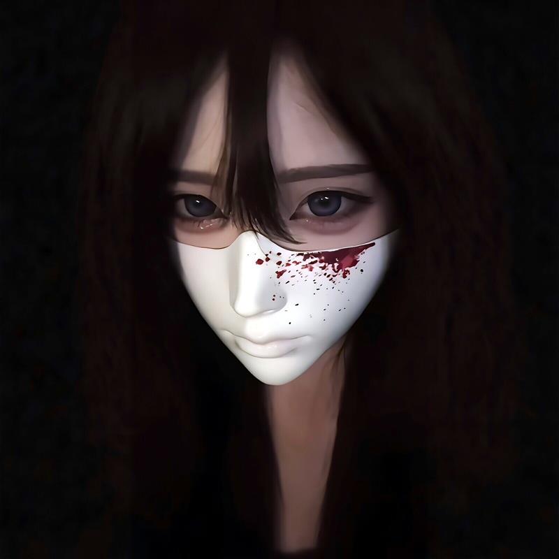 出片神器!暗黑系半脸面罩性感假面女郎覆面系面具氛围感拍照道具