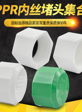 PPR内丝堵头六角堵头管堵管帽20 4分25 6分321寸 PPR水管管材配件