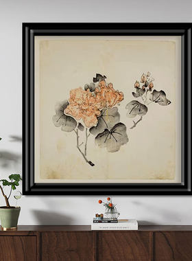 花卉风景人物动物手绘侘寂风装饰画印象派写实高级感抽象中古油画