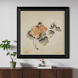 花卉风景人物动物手绘侘寂风装饰画印象派写实高级感抽象中古油画