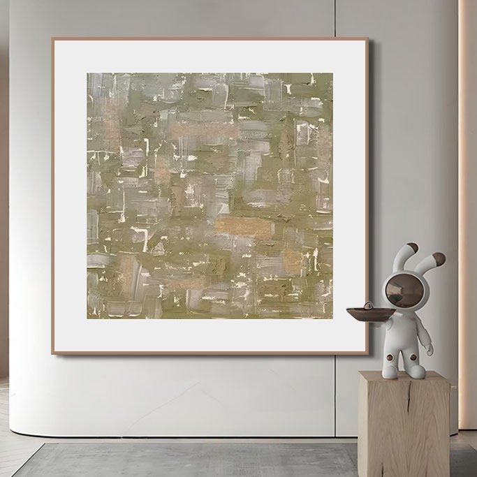 极简风法式装饰画砂岩肌理手绘奶油风挂画轻奢玄关餐厅大芬村油画