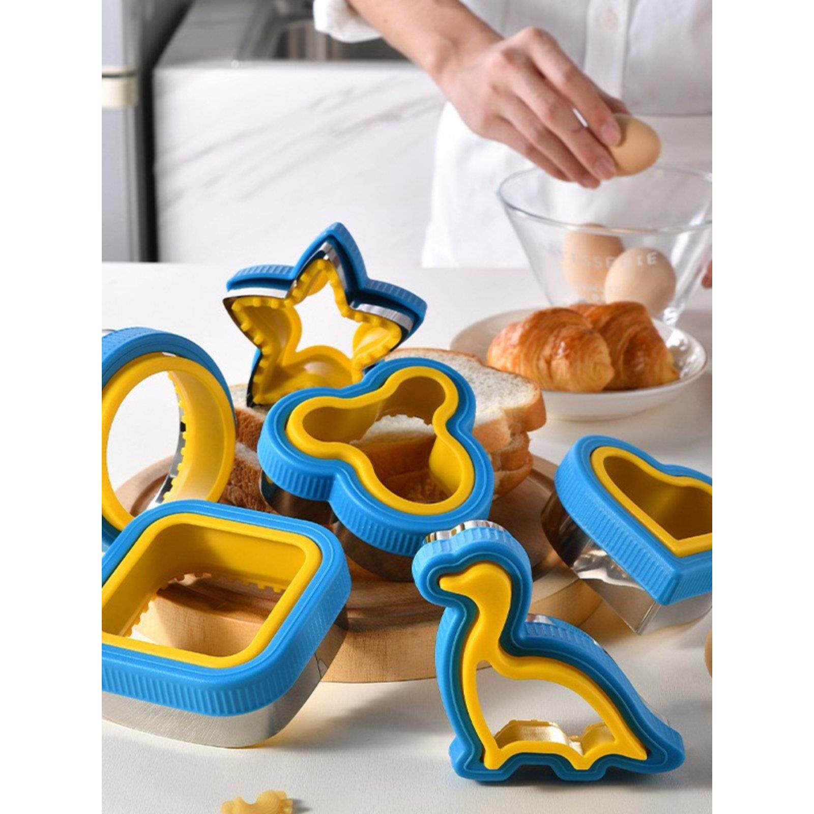 不锈钢三明治面包封边切模儿童早餐包切割封口DIY水果切压花模具