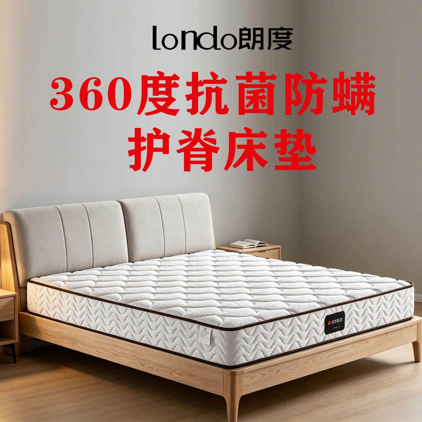 Londo朗度独立袋装弹簧天然乳胶护脊椰棕经济型床垫家用酒店民宿