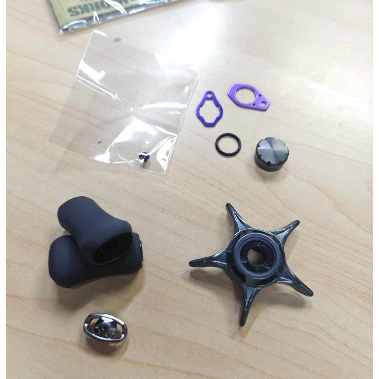 达瓦原装握丸盖子星刹微调锁片螺丝改装件原装件水滴轮纺车轮