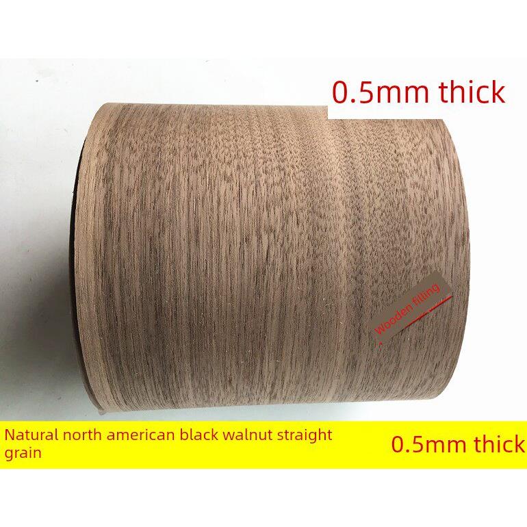 进口天然黑胡桃木皮0.52mm厚皮 黑胡桃直纹 音箱贴皮贴面