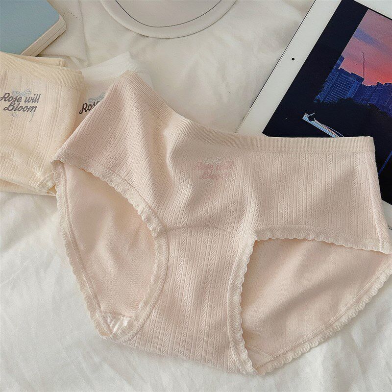 做云做风做自己A类婴儿棉少女内裤加长裆舒适中腰女生三角裤