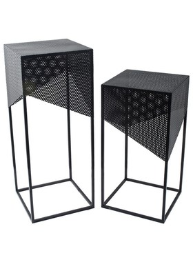 由居 落地金属工艺品底座 样板间售楼处过道大堂雕塑摆件简约摆台