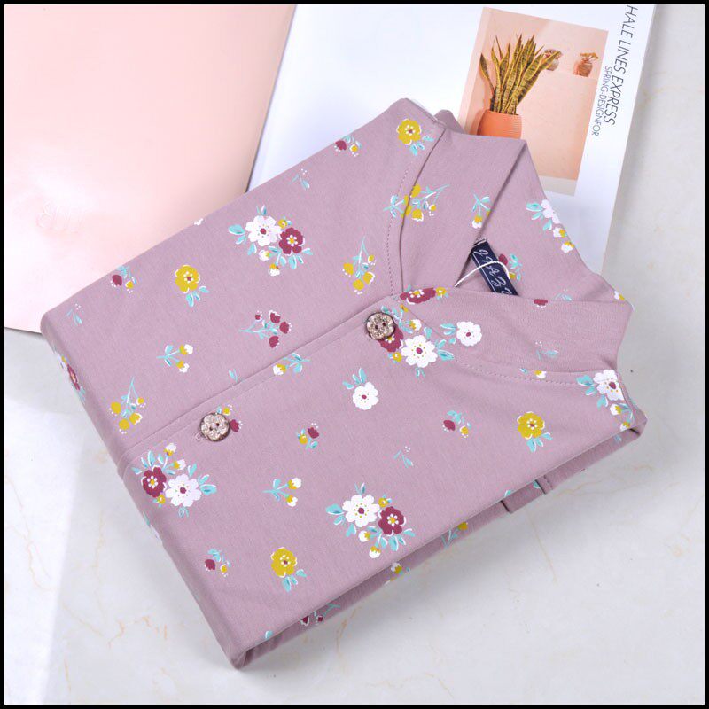 中老年纯棉秋衣女对襟开身棉毛开衫老年长袖老人宽松内衣打底秋衣