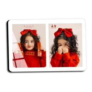 二宫格水晶照片相框定制diy高级感婚纱照儿童相片两宫格纪念摆台