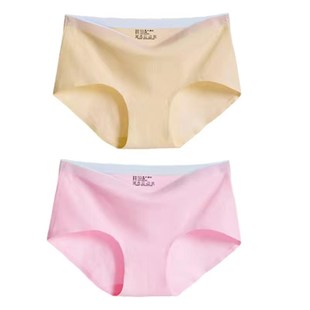 纯棉灰色内裤 肉肤色透气学生少女士 女拼色无痕性感中腰全棉三角裤