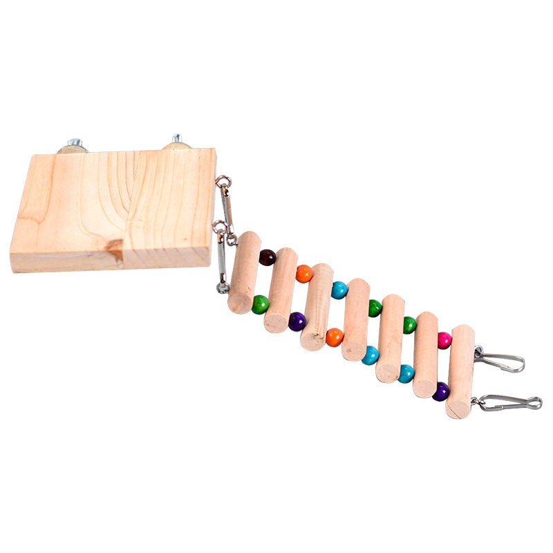 鹦鹉爬梯虎皮牡丹玄凤鸟类用品玩具磨爪棒磨砂站杆花椒木鸟笼站杠