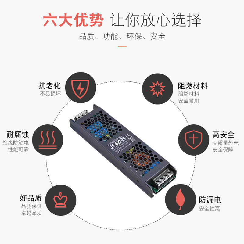 游派 led灯带变压器开关电源220V转12V24v线条灯适配器直流稳压器