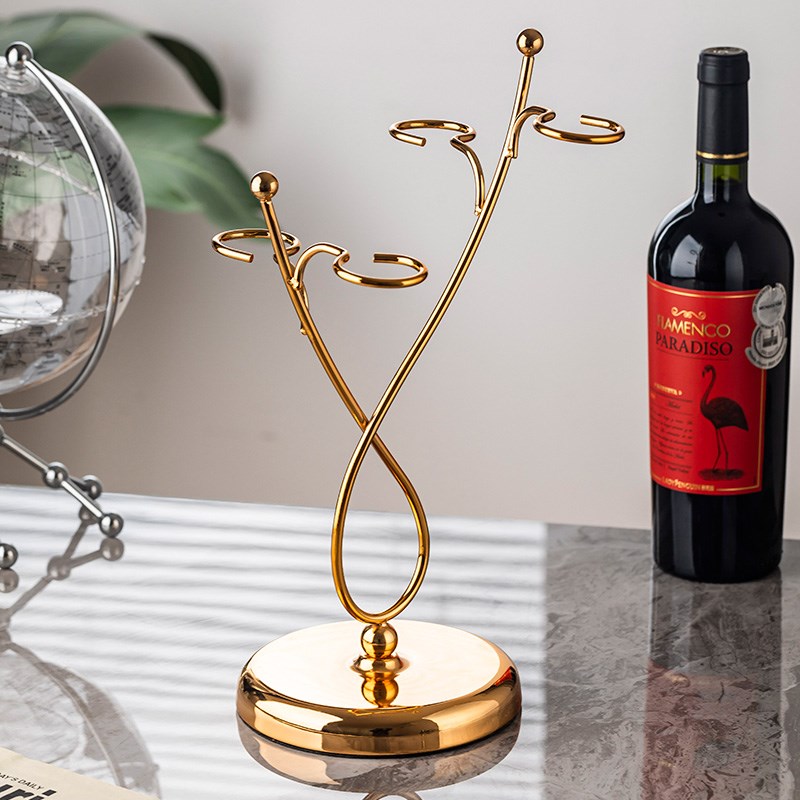红酒杯架摆件家用轻奢悬挂酒架子2024新款创意客厅摆件高脚杯架子