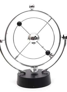 usb电池两用永动仪 金属混沌摆永动球物理动态艺术牛顿摆家居礼品