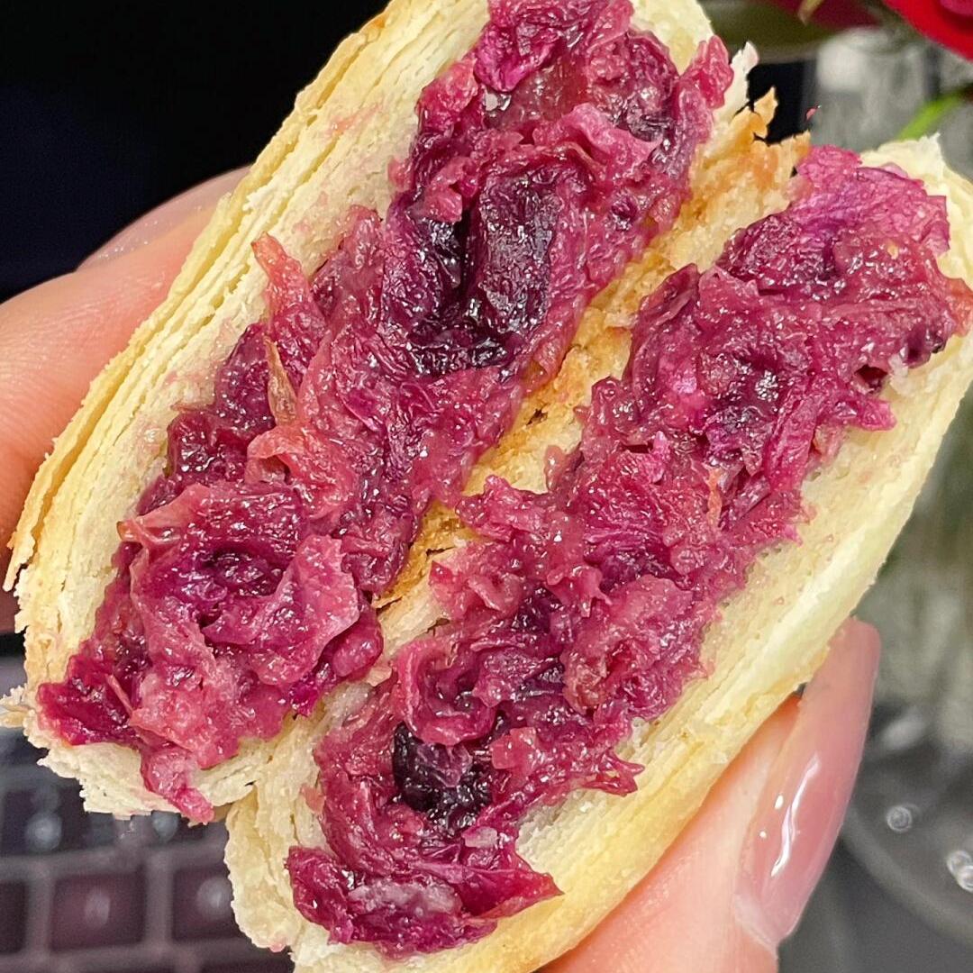 黄油玫瑰鲜花饼皮酥馅软满口酥香