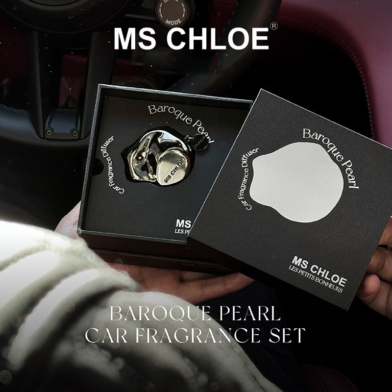 MS CHLOE巴洛克珍珠车载香薰礼盒汽车香氛小众项链送男友礼品