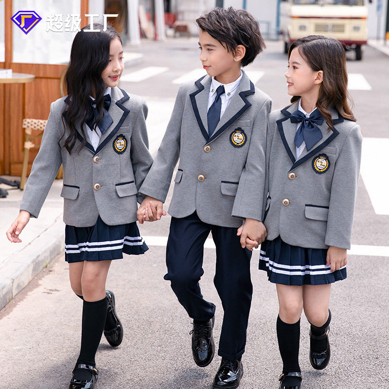 2026新款中小学生校服秋季儿童班服英伦风小西装套装幼儿园园服学