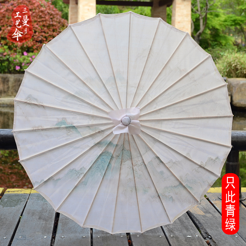 三曼多古风伞淡雅水墨风复古包顶