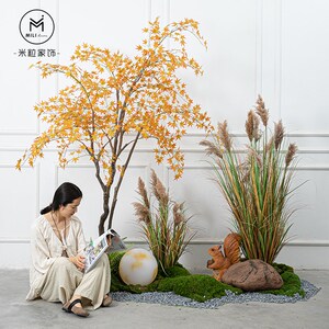 米粒独家仿真枫树造景高级仿生绿植树室内大树植物景观假树装饰树
