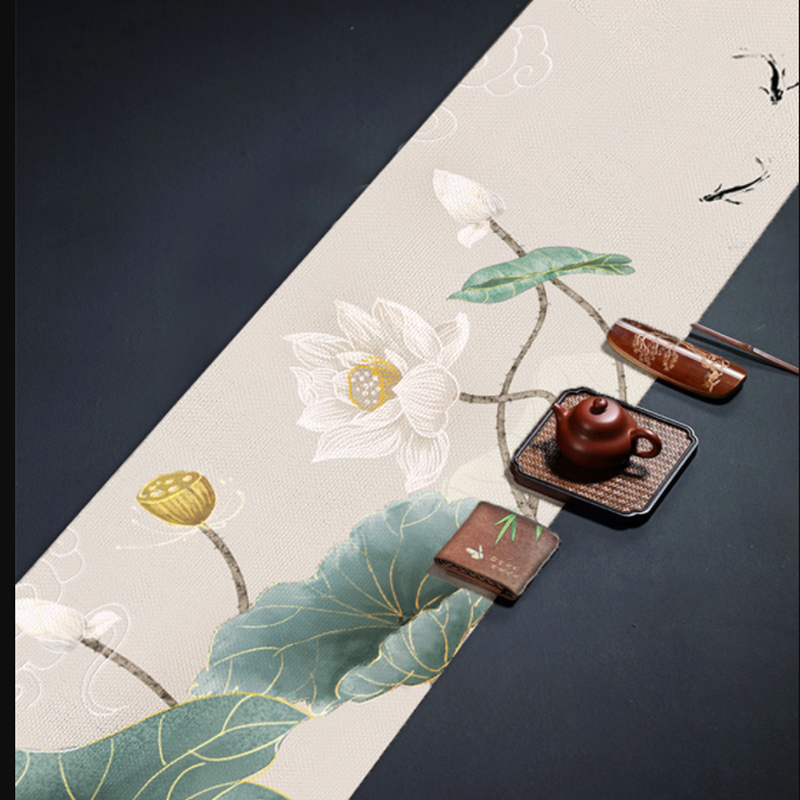 【定制专拍】中式桌旗茶席定做尺寸订制订做茶布茶巾长条布条茶桌