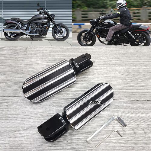 适用轻骑大韩骁胜 GV650巡风 改装驾驶员脚踏 前置脚踩板精工雕刻