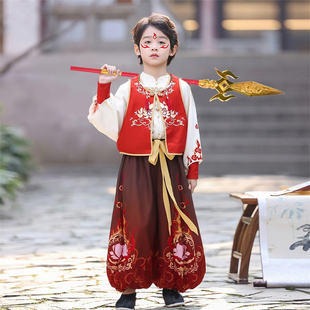 哪吒儿童服装cos衣服男童汉服女中国风六一小学生演出服男孩表演