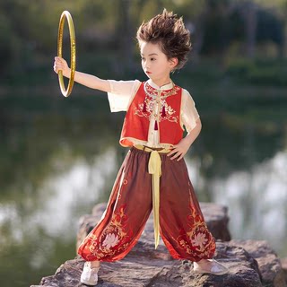 哪吒儿童服装幼儿园毕业演出汉服古装中国风汉服男童同款cos衣服