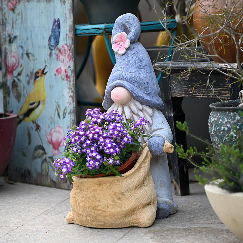 花园装饰精灵甘道夫布袋花盆多肉花盆栽摆件落地创意庭院阳台布置,家居饰品,落地摆件,淘宝优惠券,粉丝福利购,淘宝优惠卷