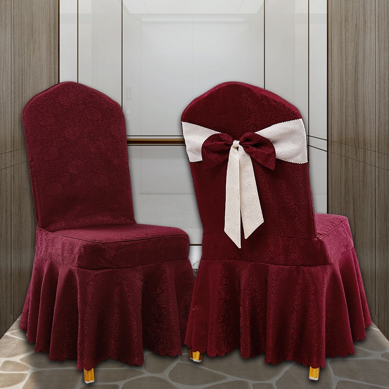 酒店饭厅餐桌餐椅饭店宴会凳套座椅凳子椅子套罩专用婚庆椅套定做