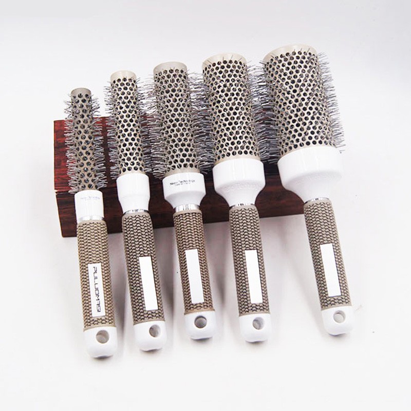 纳米陶瓷铝管毛滚梳空气梳蓬松美发滚梳卷发梳吹直发造型梳圆筒梳