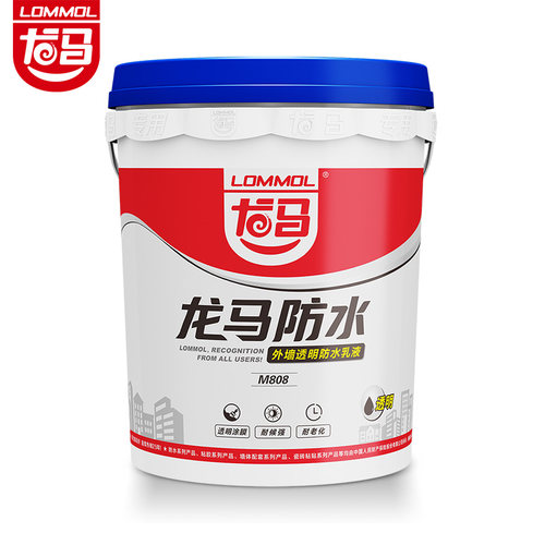 龙马外墙透明防水 免砸砖屋顶防水涂料 阳台卫生间透明补漏胶