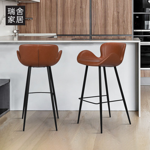 吧台椅家用吧椅高脚凳铁艺高脚椅吧台凳椅子高椅子岛台凳子酒吧椅