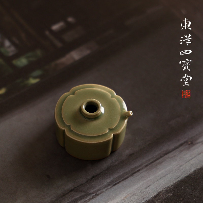 绿釉砚滴 砚台磨墨用水滴文房毛笔用水盂小可爱创意文房四宝书法,文具电教/文化用品/商务用品,文房四宝,淘宝优惠券,粉丝福利购,淘宝优惠卷