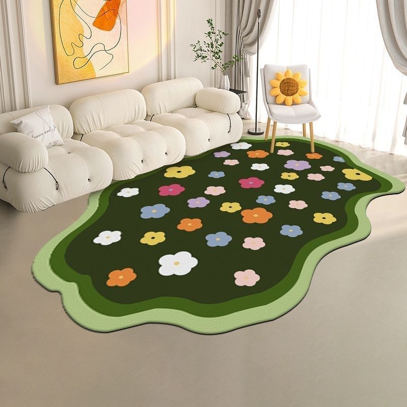 地毯客厅耐脏易打理小清新花朵水晶绒防滑地毯家用沙发茶几地毯,居家布艺,地毯,淘宝优惠券,粉丝福利购,淘宝优惠卷