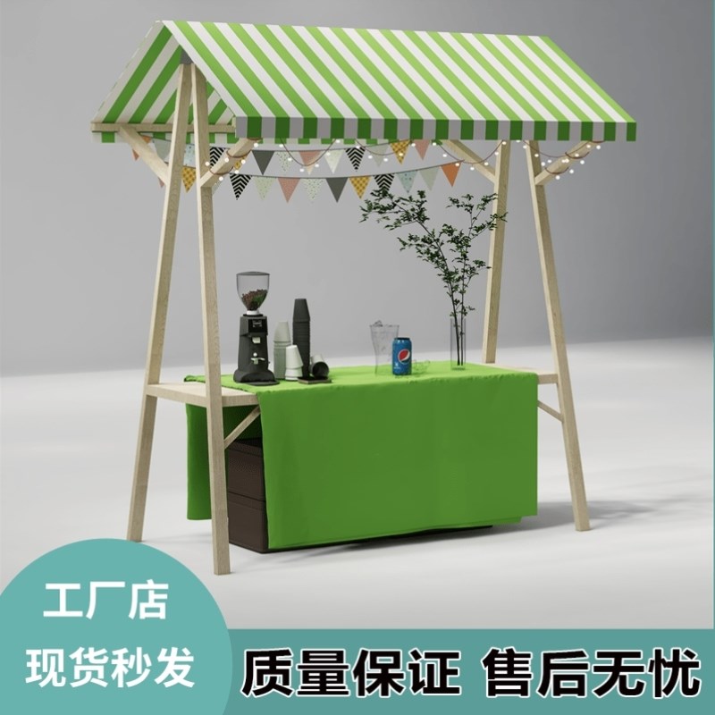 展示架花车活动棚专用摆摊市集移动促销车夜市木质架子集市摊位架