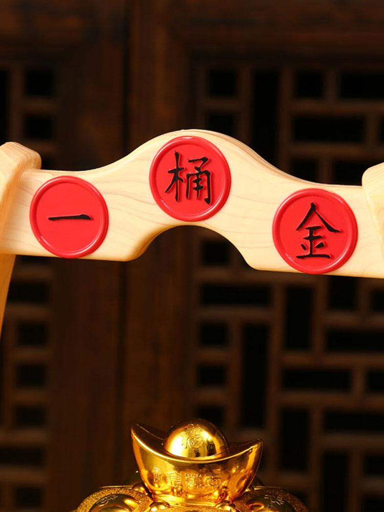 新年装饰聚财摆件一桶金元宝春节商场店铺柜台福气桶桌面场景布置
