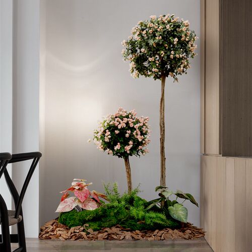 仿真绿植花球树景观造景球型假植物室内橱窗楼梯装饰摆件仿生植物