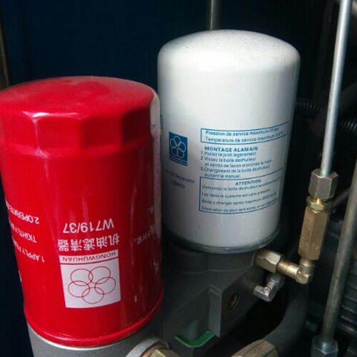 机油滤芯W719/37适用红五环螺杆空压机油分LB940/2空气滤C1140