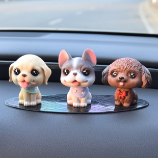 饰用品 汽车饰品名犬摆件摇头小狗车载车内可爱狗狗高档车内装